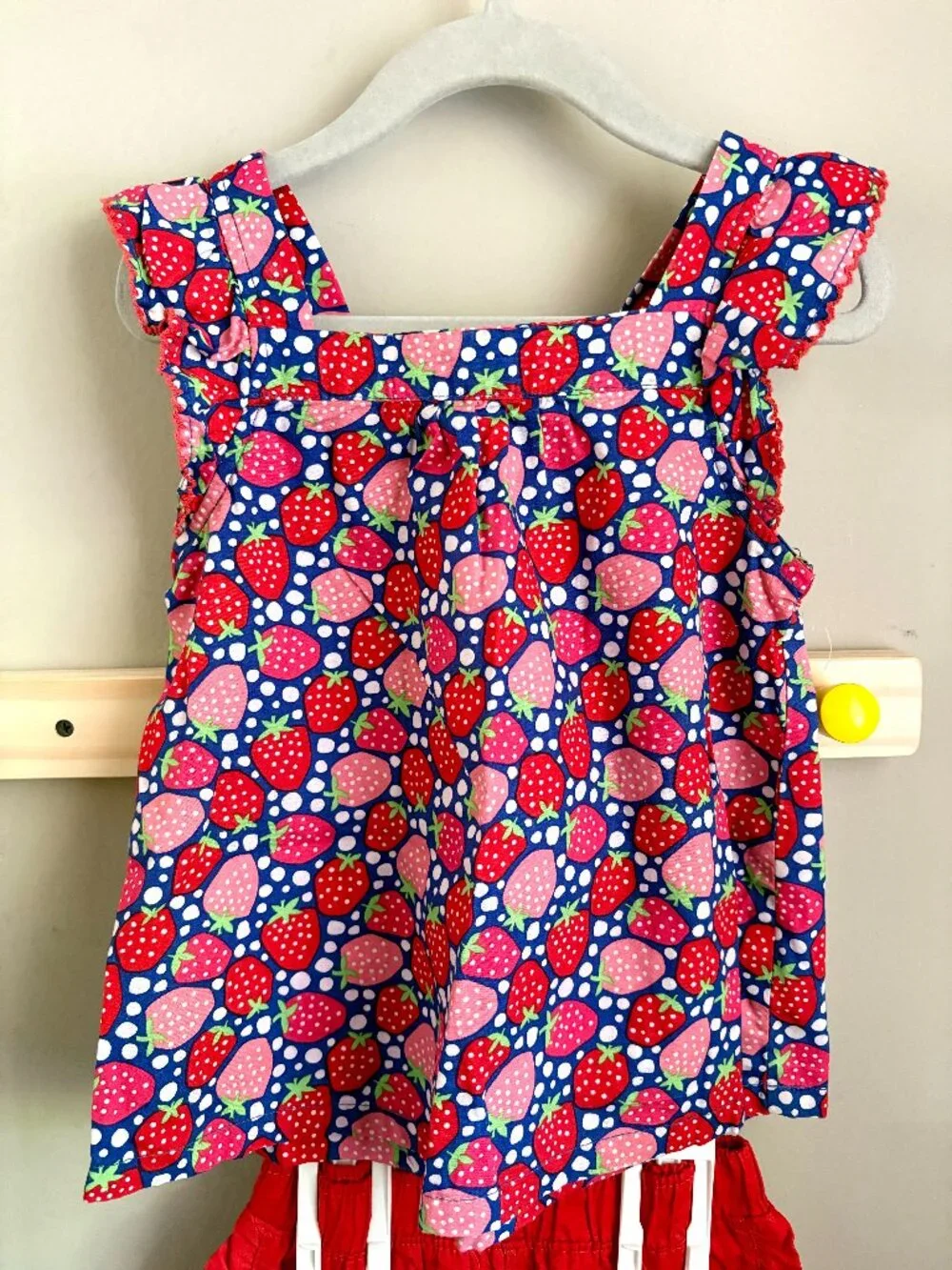 Picapino Strawberry Print Tunic and Shorts Set